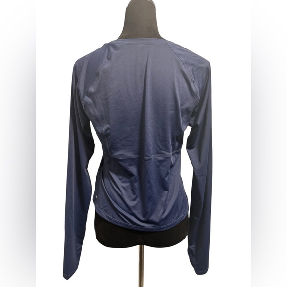 Halara Solid Thumb Hole Yoga Sports Top Navy - Picture 4 of 11